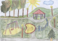 Konkurs plastyczny "Nowa Huta moje miejsce na ziemi" : parki i place zabaw w oczach małych mieszkańców Nowej Huty