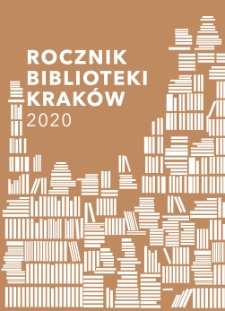 Rocznik Biblioteki Kraków, R. IV 2020