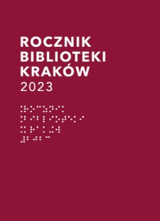 Rocznik Biblioteki Kraków, R. VII 2023