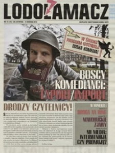 Lodołamacz : bezpłatny dwutygodnik Nowej Huty, 2012. 11. 26, nr 18